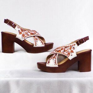 C COMFORT by CATO size 6M high-heel slingback sandals all synthetic materials